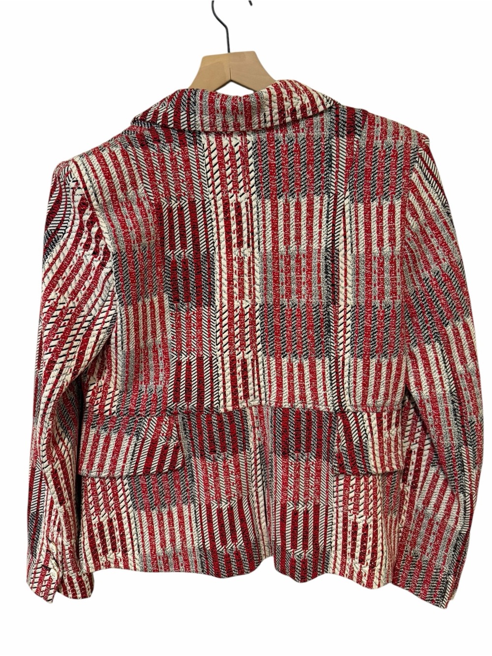 Cabi Patchwork Blazer #6028 Red Preppy Office Work Career - Picture 7 of 8